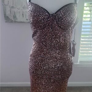 Haute Monde Pink Sequin Mini Dress